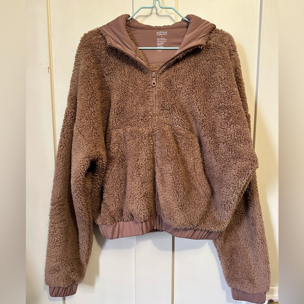 Girlfriend Collective recycled fleece bomber